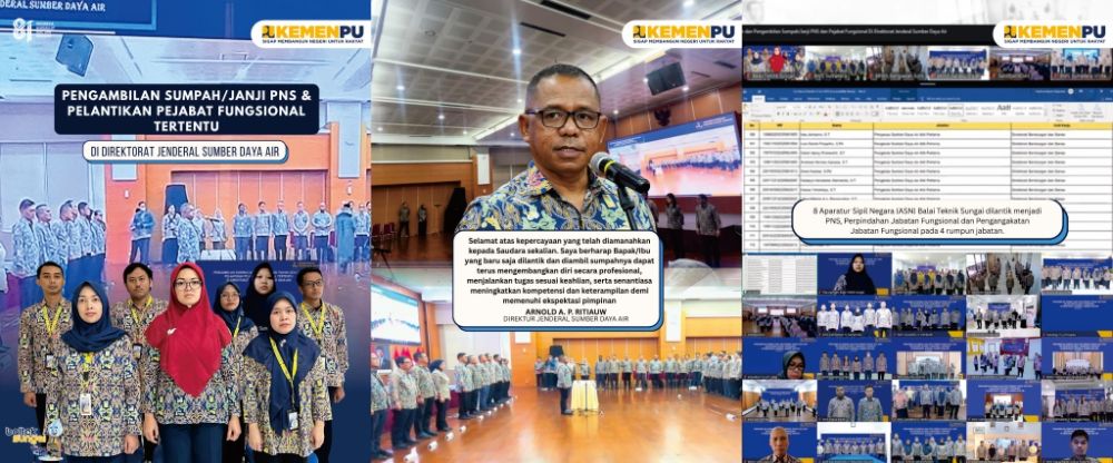 Pengambilan Sumpah/Janji PNS & Pelantikan Pejabat Fungsional Tertentu di Dirjen Sumber Daya Air