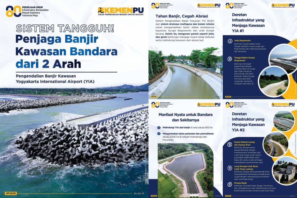 Sistem Tangguh Penjaga Banjir Kawasan Bandara Dari 2 Arah