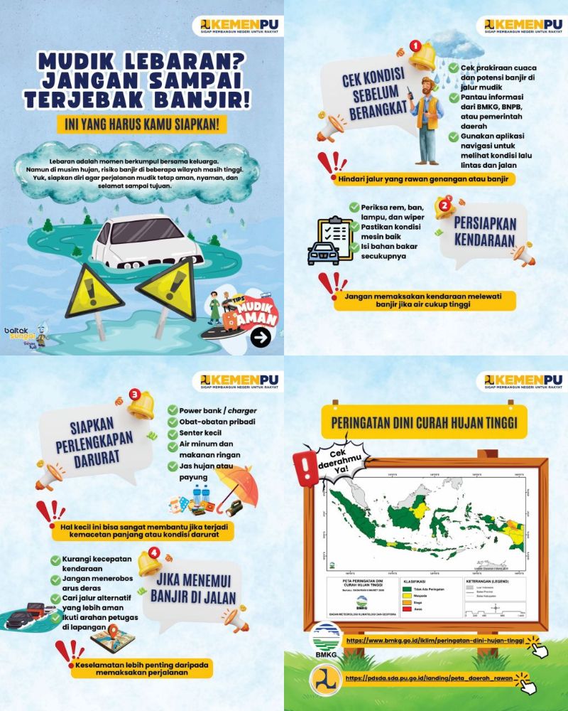 Mudik Lebaran Jangan Sampai Terjebak Banjir