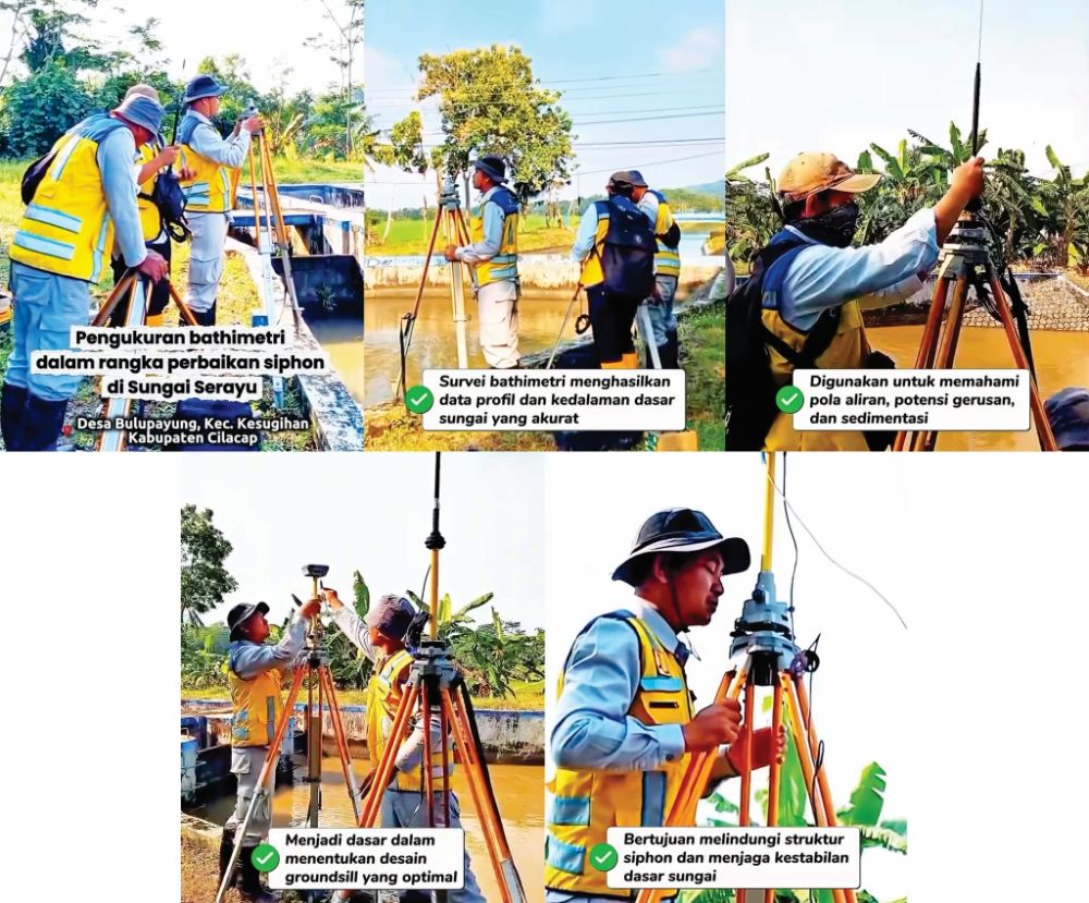 Pengukuran Bathimetri Dalam Rangka Perbaikan Siphon di Sungai Serayu