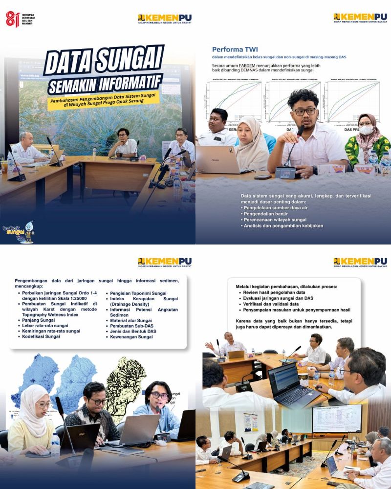 Data Sungai Semakin Informatif  Pembahasan Pengembangan Data Sistem Sungai